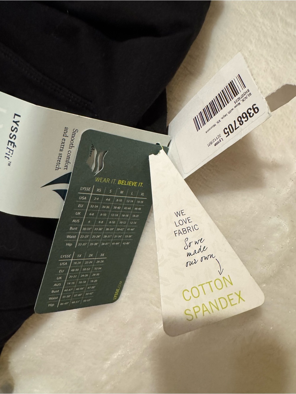 NWT! Lysse | Ruched Skirted Leggings High Waist Black or Blue XS - Picture 6 of 8
